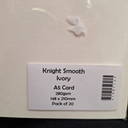 HOUSE OF PAPER - A5 Card Knight Smooth Ivory 20pk